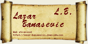 Lazar Banašević vizit kartica